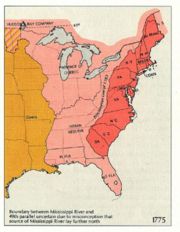 Inglaterra desde 1763 controla hasta el Misisipi, además de las 13 Colonias, España desde el Misisipi.