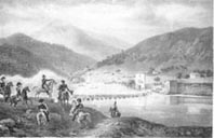 Paso del Bidasoa por los Cien Mil Hijos de San Luis al mando del Duque de Angulema